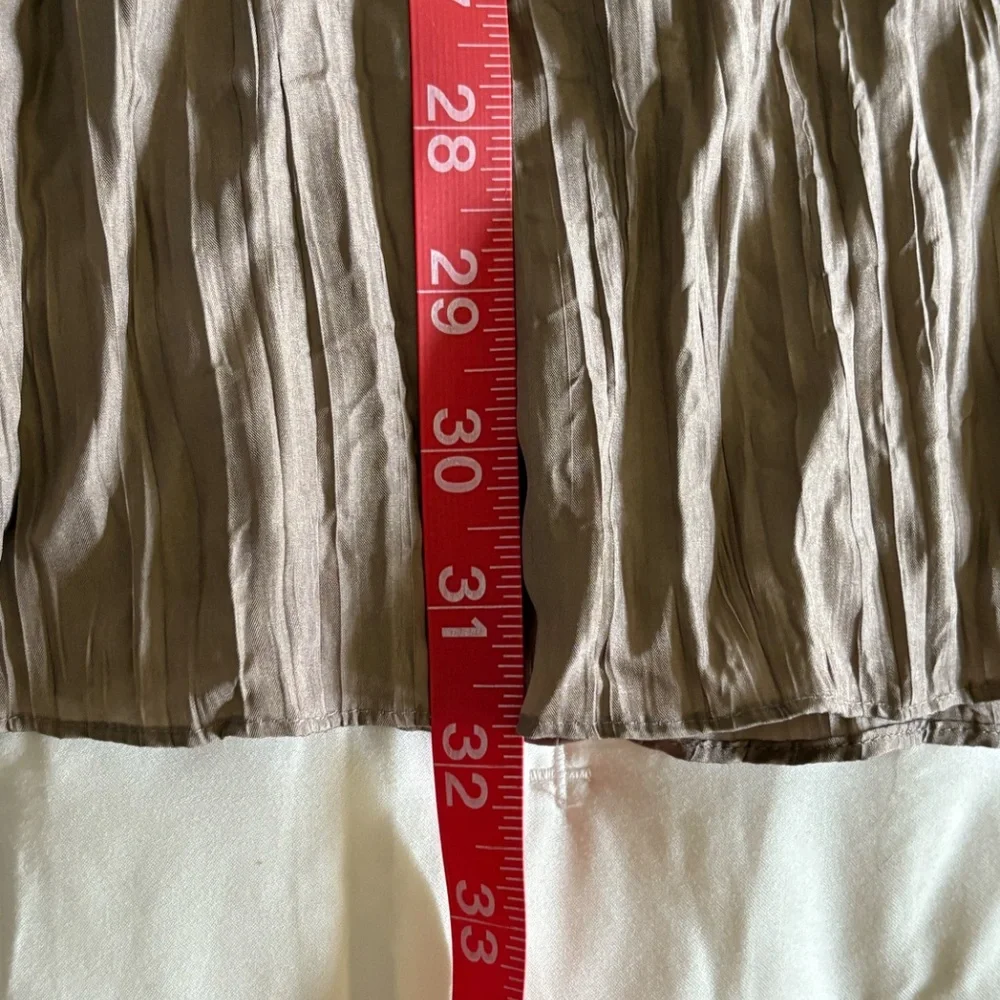 Eileen Fisher Crushed Silk Flared Skirt Cocoa. New with tags. - Picture 5 of 9